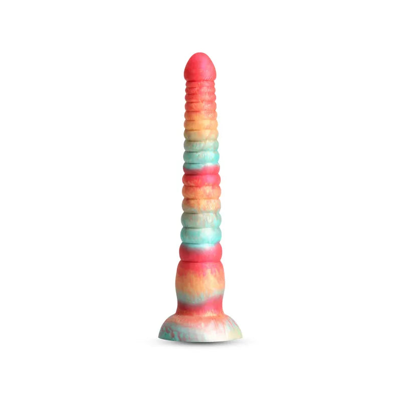 Colours Stacked - 9'' Dildo - Red/Gold - Red/Gold 23 cm Fantasy Dildo - Take A Peek