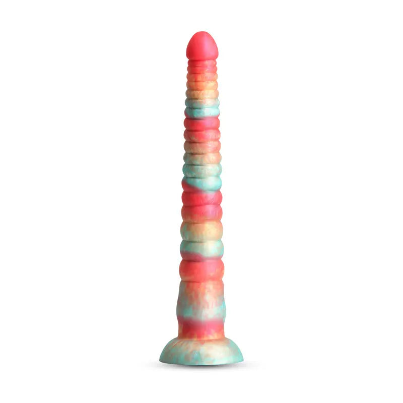 Colours Stacked - 12'' Dildo - Red/Gold - Red/Gold 30.6 cm Fantasy Dildo - Take A Peek