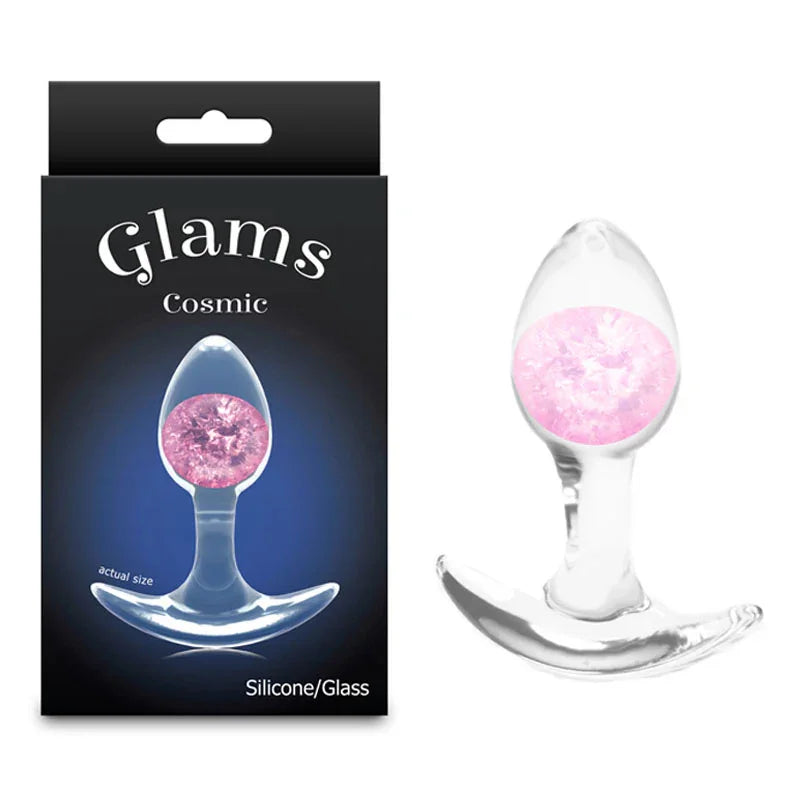 Glams Cosmic - Small - - Clear/ 8.1 cm Small Butt Plug - Take A Peek