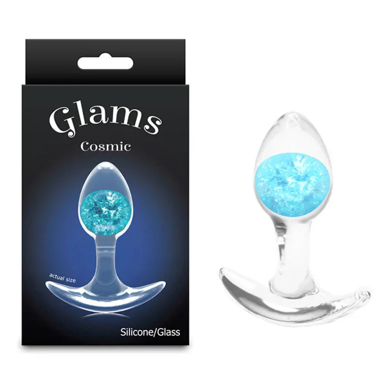 Glams Cosmic - Small - - Clear/ 8.1 cm Small Butt Plug - Take A Peek