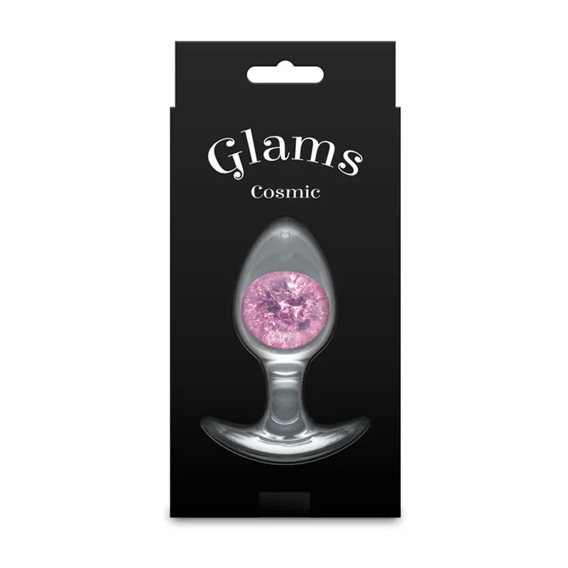 Glams Cosmic - Medium - - Clear/ 9.5 cm Small Butt Plug - Take A Peek