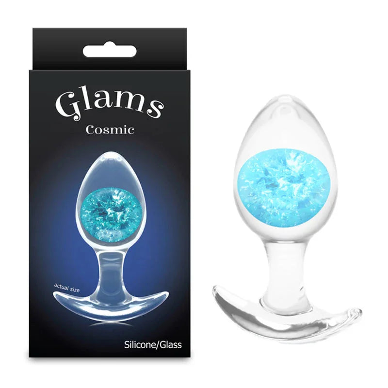 Glams Cosmic - Medium - - Clear/ 9.5 cm Small Butt Plug - Take A Peek
