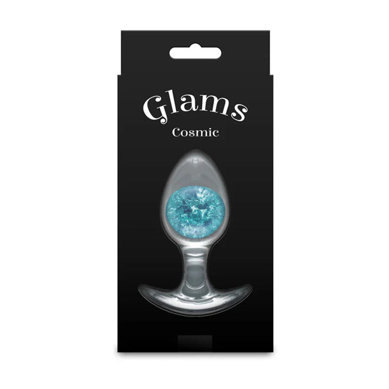 Glams Cosmic - Medium - - Clear/ 9.5 cm Small Butt Plug - Take A Peek