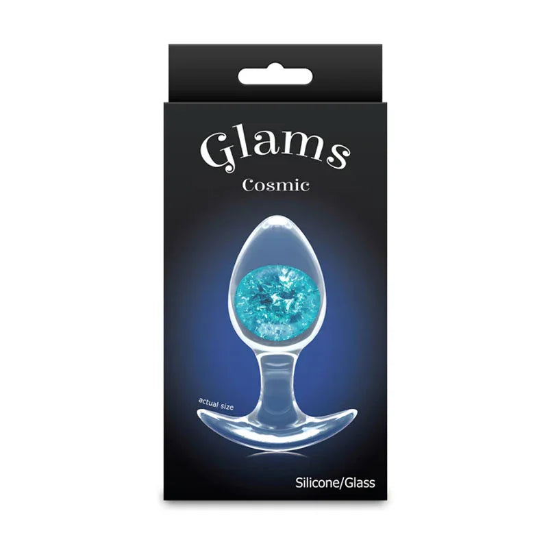 Glams Cosmic - Medium - - Clear/ 9.5 cm Small Butt Plug - Take A Peek