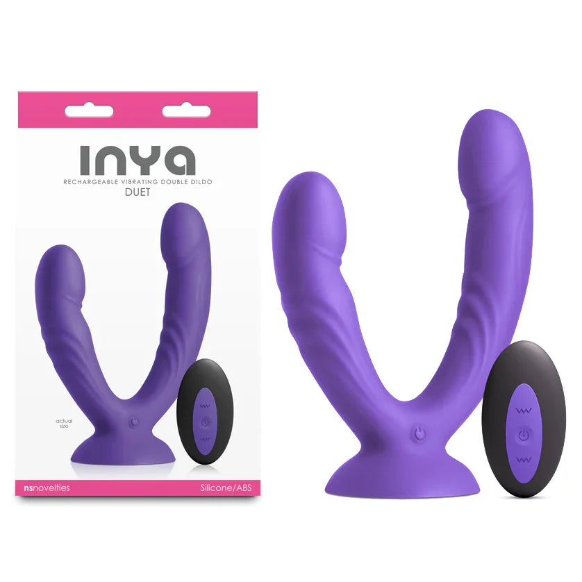 INYA Duet - - USB Rechargeable Vibrating Double Dildo with Wireless Remote - Take A Peek