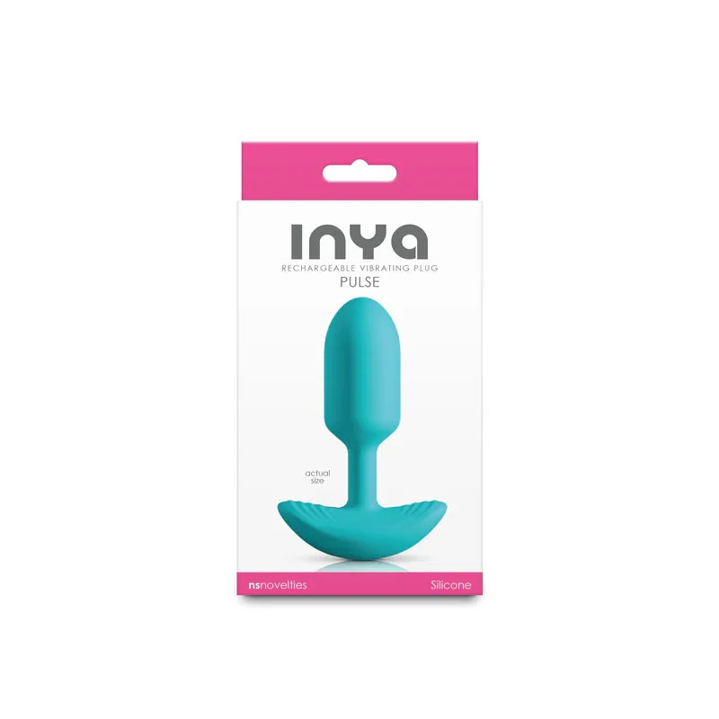 INYA Pulse - Teal - Teal 11 cm USB Rechargeable Vibrating Butt Plug