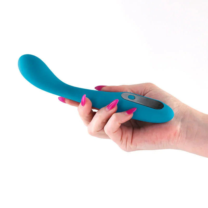 INYA Technica - Teal - Teal 19.2 cm USB Rechargeable Warming Vibrator - Take A Peek