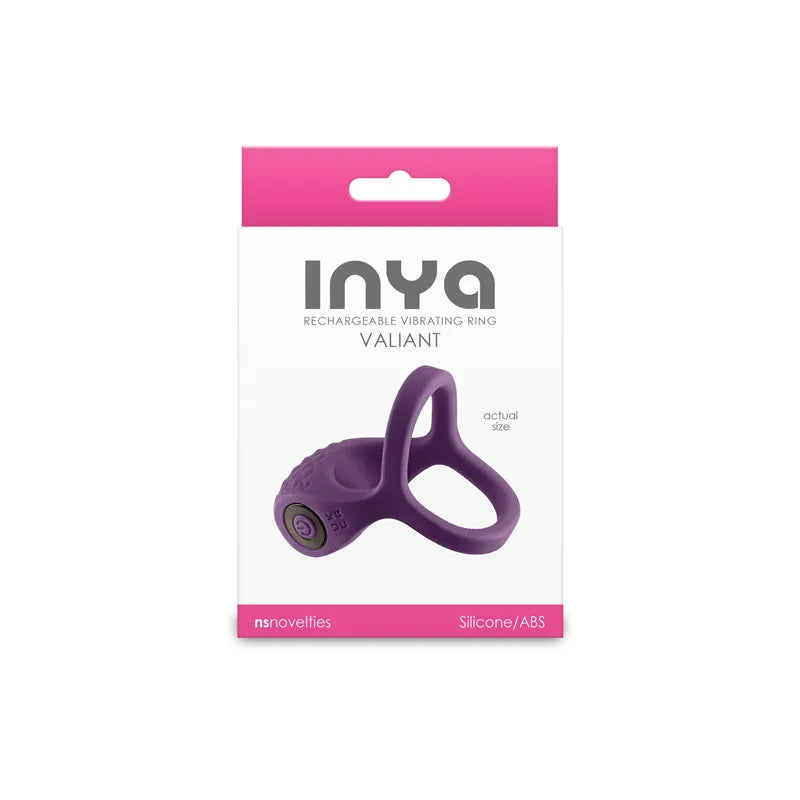 INYA Valiant - Berry - USB Rechargeable Vibrating Cock Ring - Take A Peek