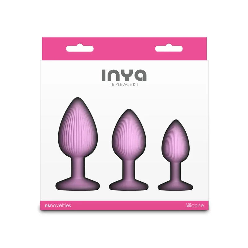 INYA Triple Ace Kit - Blush - Butt Plugs - Set of 3 Sizes - Take A Peek