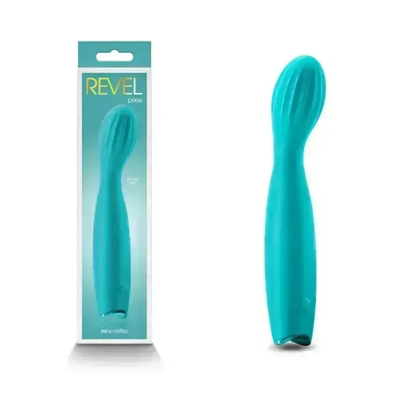 Revel Pixie - Teal - Teal 17.3 cm USB Rechargeable Vibrator - Take A Peek