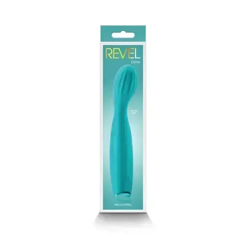 Revel Pixie - Teal - Teal 17.3 cm USB Rechargeable Vibrator - Take A Peek