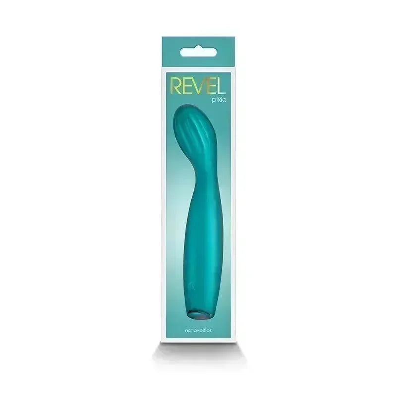 Revel Pixie - Teal - Teal 17.3 cm USB Rechargeable Vibrator - Take A Peek