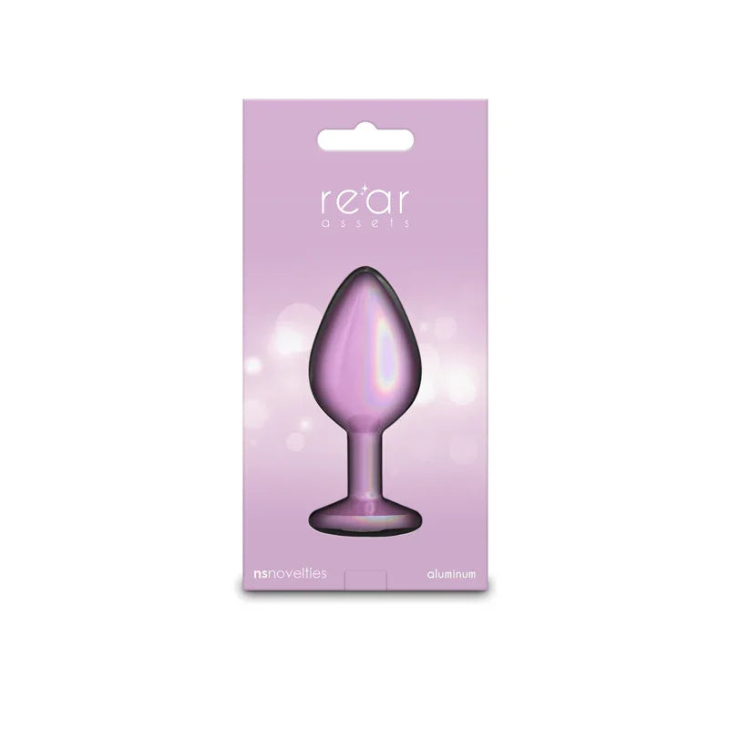 Rear Assets Iridescent - Medium - Pink - Iridescent Pink 8.2 cm Medium Butt Plug