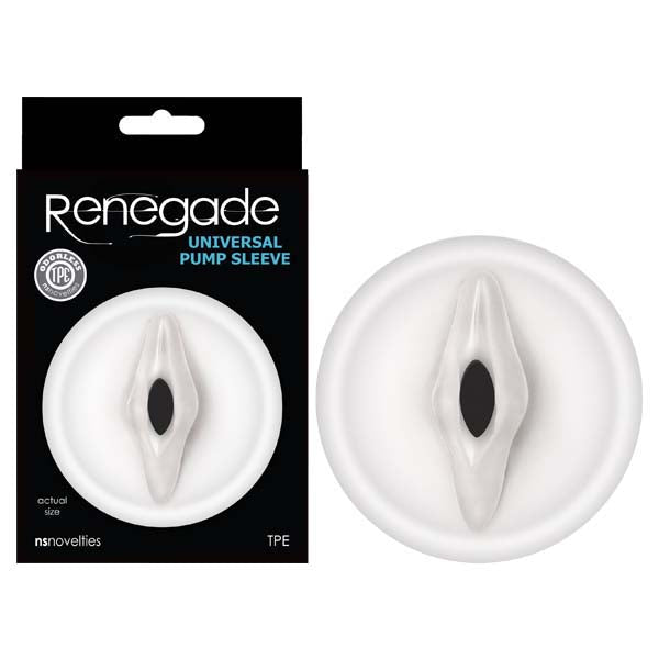 Renegade Universal Pump Sleeve - Clear Vagina-Shaped Penis Pump Sleeve - Take A Peek
