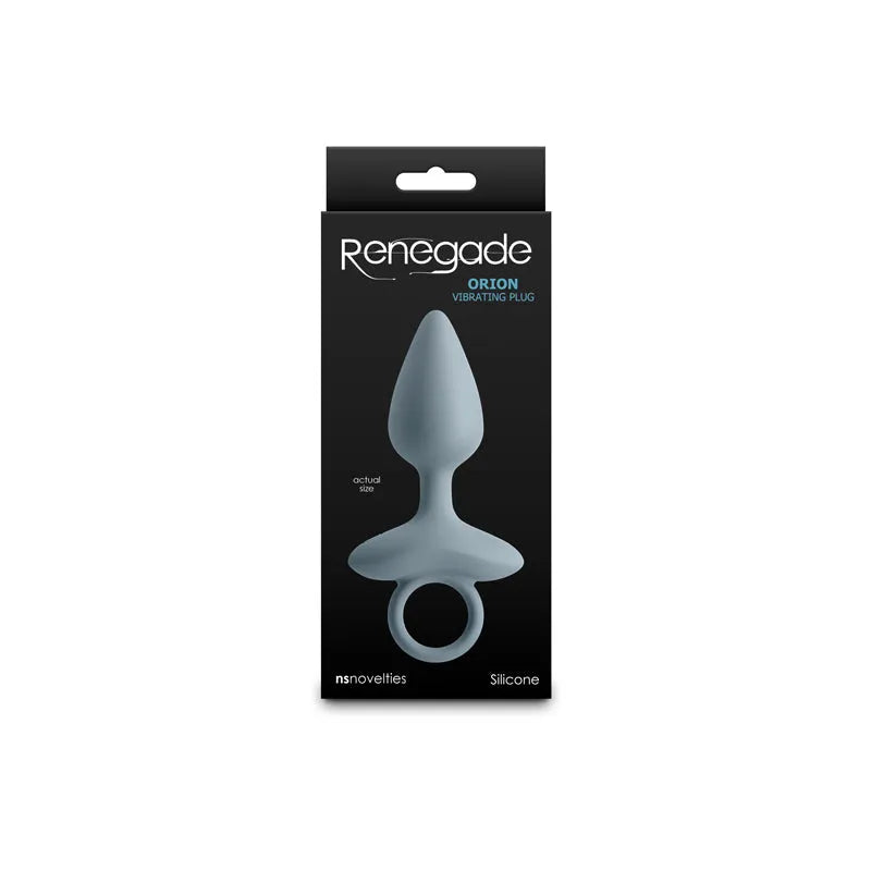 Renegade Orion - Grey - Grey 13 cm USB Rechargeable Vibrating Butt Plug - Take A Peek