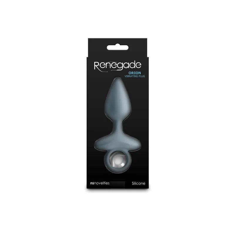 Renegade Orion - Grey - Grey 13 cm USB Rechargeable Vibrating Butt Plug - Take A Peek