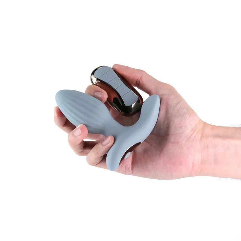 Renegade Summit - Grey - Grey 10.2 cm USB Rechargeable Vibrating Butt Plug with Remote - Take A Peek
