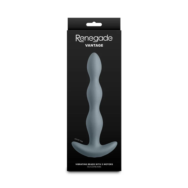 Renegade Vantage - Grey - Grey 20.6 cm USB Rechargeable Vibrating Anal Beads