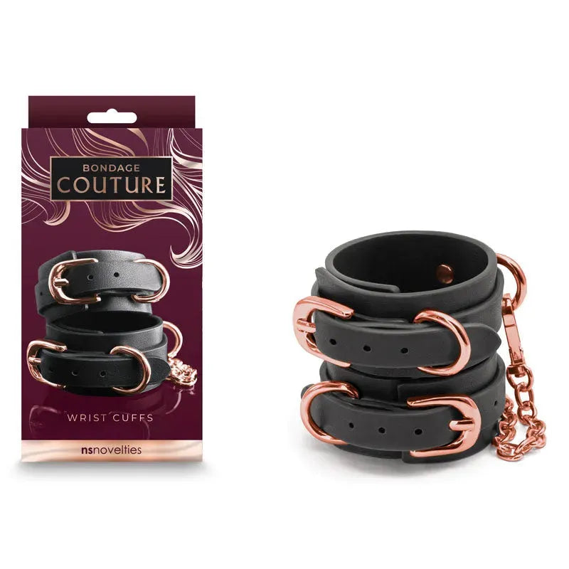 Bondage Couture Wrist Cuffs - - Take A Peek