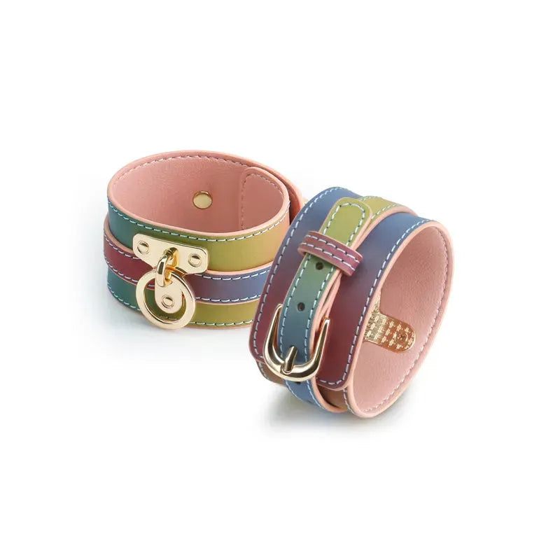 Spectra Bondage Ankle Cuffs - Rainbow - Take A Peek