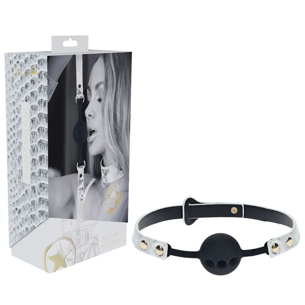 OUCH! Florence Collection - Silicone Ball Gag - Breathable Mouth Restraint - Take A Peek