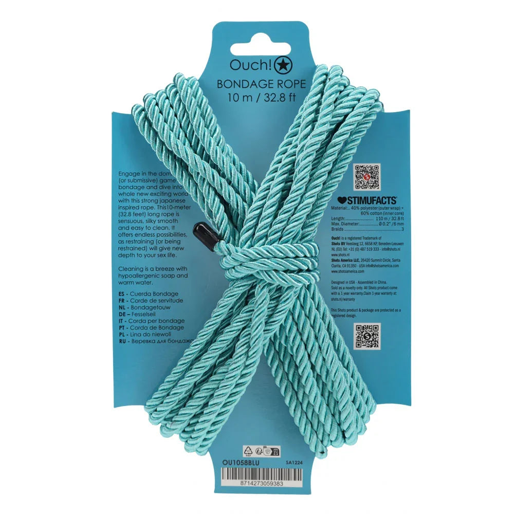 OUCH! Bondage Rope - 10 M - - Nylon Bondage Rope - 10 metre Length - Take A Peek