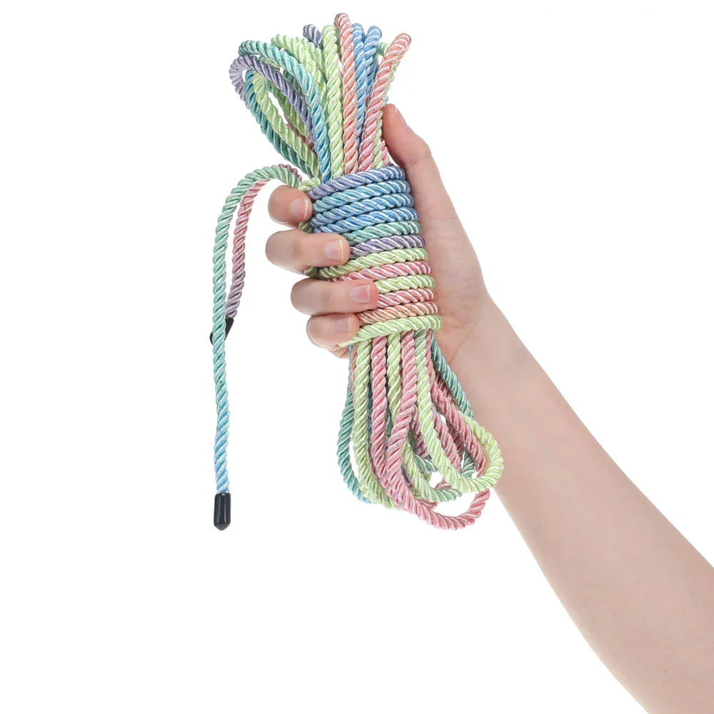 OUCH! Bondage Rope - 10 M - Multicolour 1 - Multicoloured Nylon Bondage Rope - 10 metre Length - Take A Peek