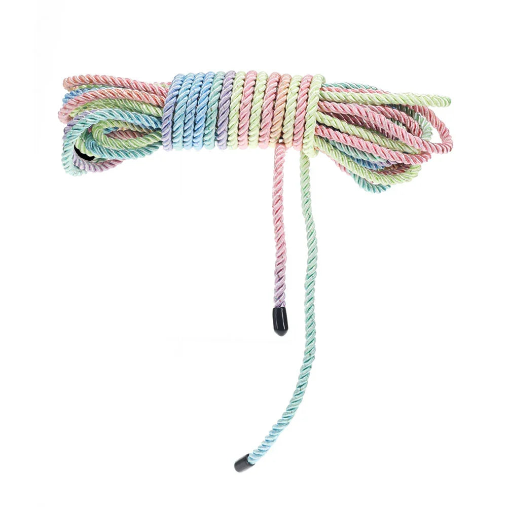 OUCH! Bondage Rope - 10 M - Multicolour 1 - Multicoloured Nylon Bondage Rope - 10 metre Length - Take A Peek