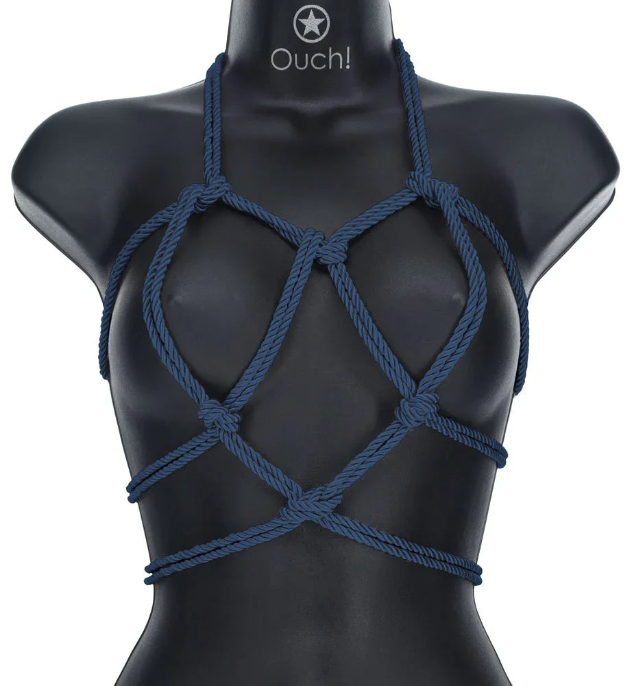 OUCH! Bondage Rope - 10 M - Navy - Navy Nylon Bondage Rope - 10 metre Length - Take A Peek