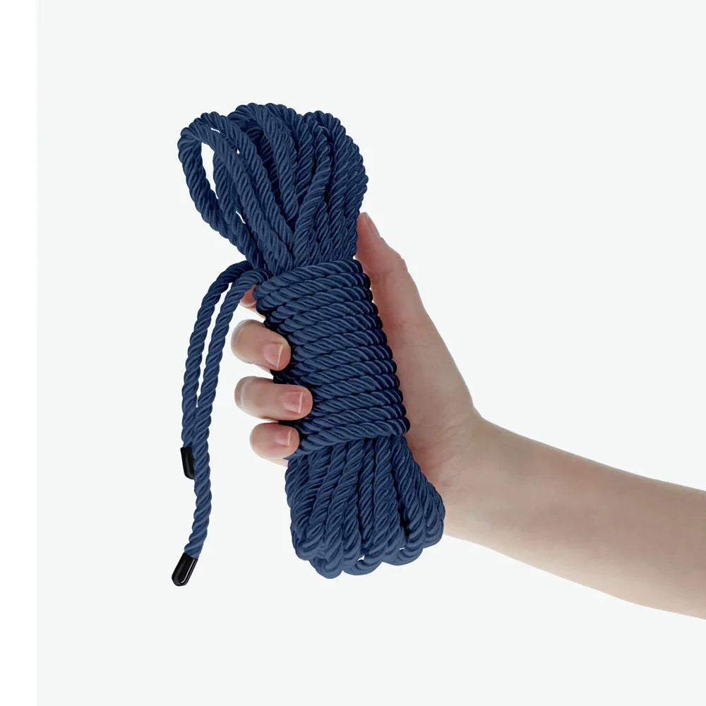 OUCH! Bondage Rope - 10 M - Navy - Navy Nylon Bondage Rope - 10 metre Length - Take A Peek