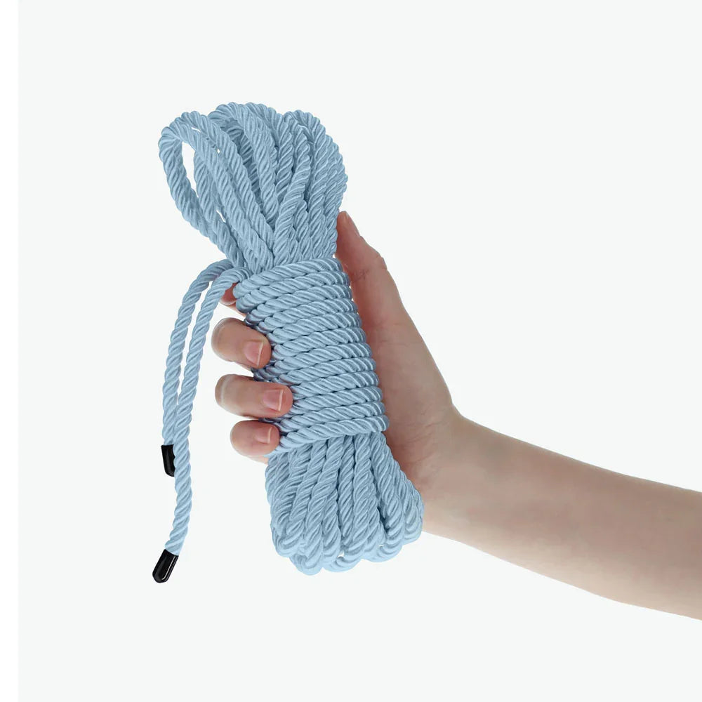 OUCH! Bondage Rope - 10 M - Powder - Powder Nylon Bondage Rope - 10 metre Length - Take A Peek