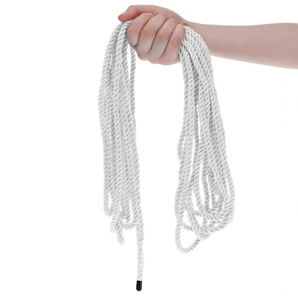 OUCH! Bondage Rope - 10 M - Silver - Silver Nylon Bondage Rope - 10 metre Length - Take A Peek