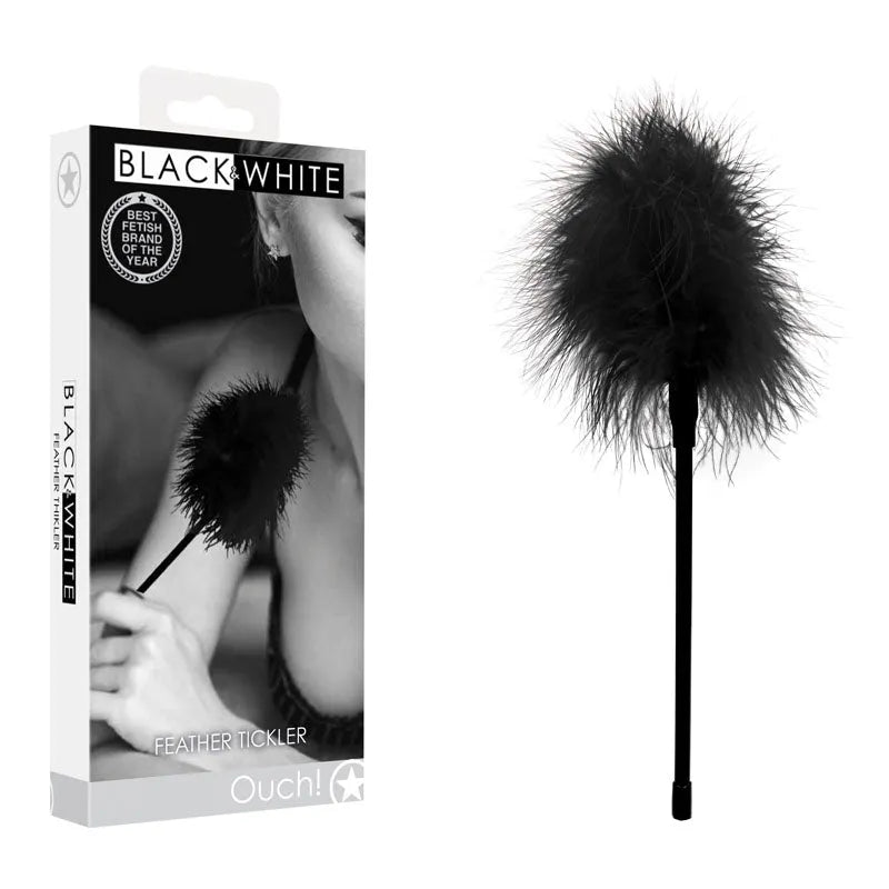 OUCH! & White Feather Tickler - Feather Crop - Take A Peek
