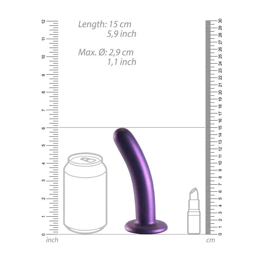 OUCH! Smooth Silicone G-Spot Dildo - 6'' / 14.5 cm - Take A Peek