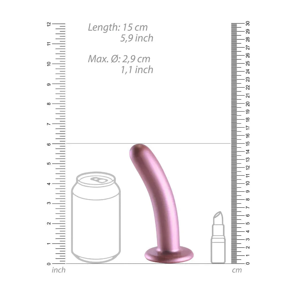 OUCH! Smooth Silicone G-Spot Dildo - 6'' / 14.5 cm - Take A Peek