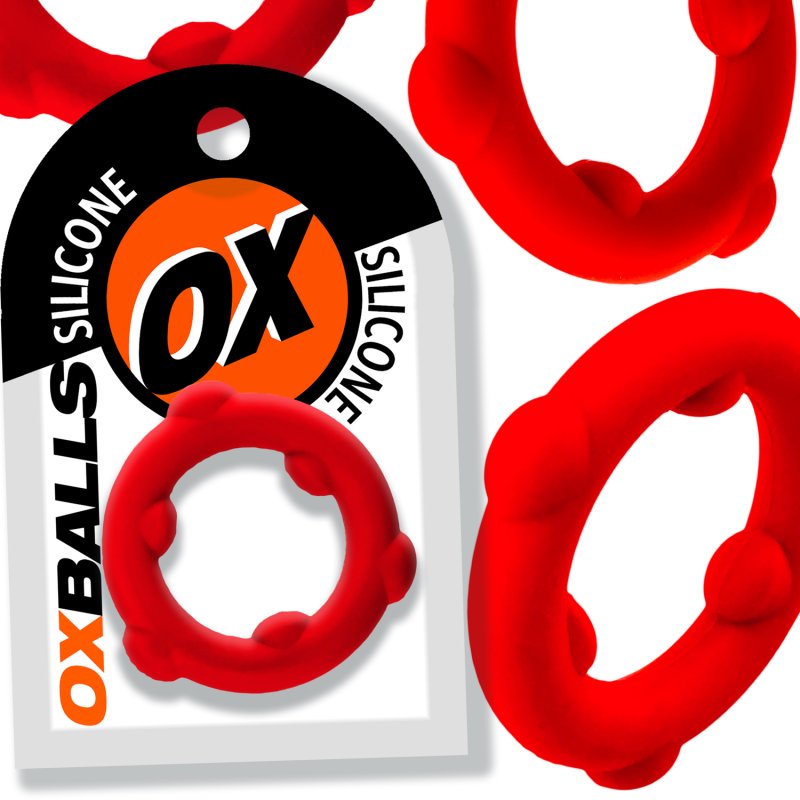 OXBALLS SPINNER single silicone ring RED-OX-3202-RED