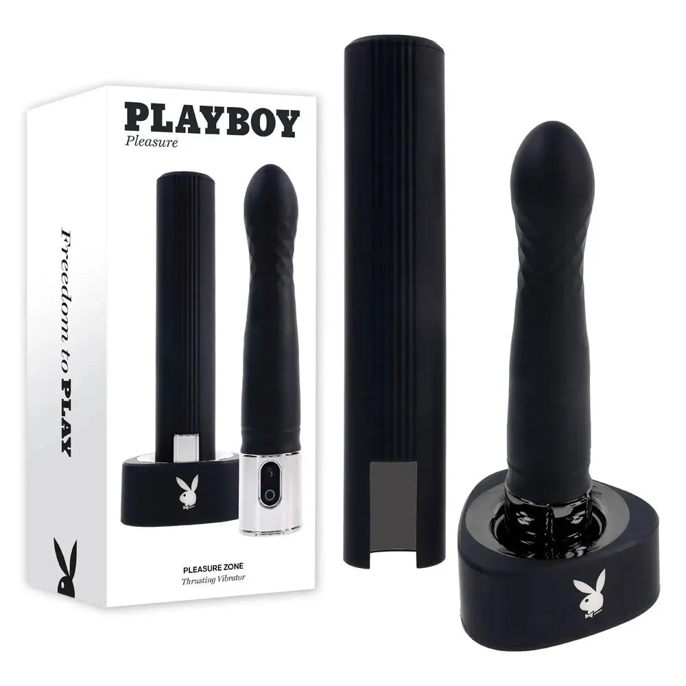 Playboy Pleasure PLEASURE ZONE - 21.4 cm Rechargeable Vibrator with USB Charging Dock - Take A Peek