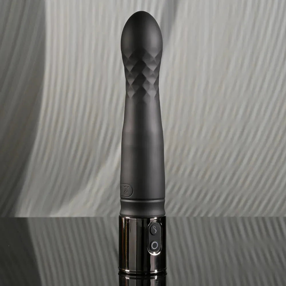 Playboy Pleasure PLEASURE ZONE - 21.4 cm Rechargeable Vibrator with USB Charging Dock - Take A Peek