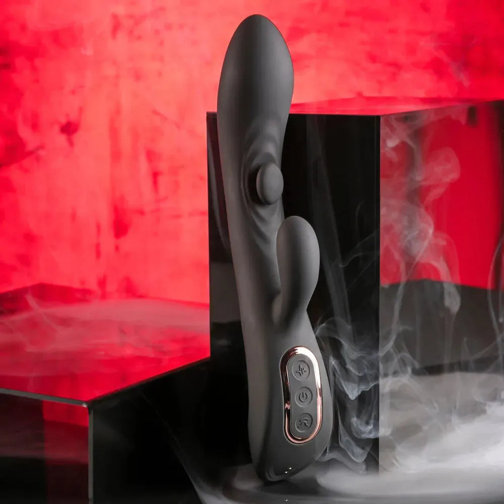 Playboy Pleasure THATS THE SPOT - 23.3 cm USB Rechargeable Rabbit Vibrator with G-Spot Tapper - Take A Peek