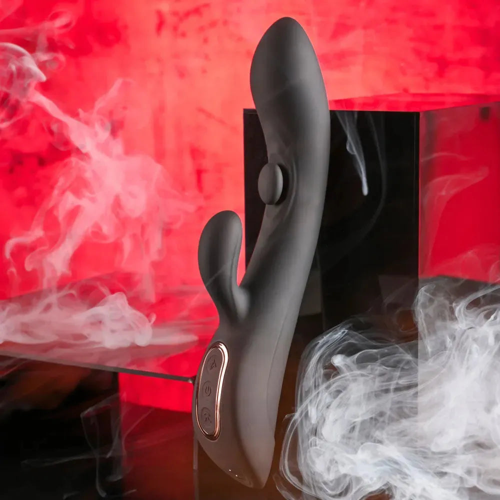 Playboy Pleasure THATS THE SPOT - 23.3 cm USB Rechargeable Rabbit Vibrator with G-Spot Tapper - Take A Peek