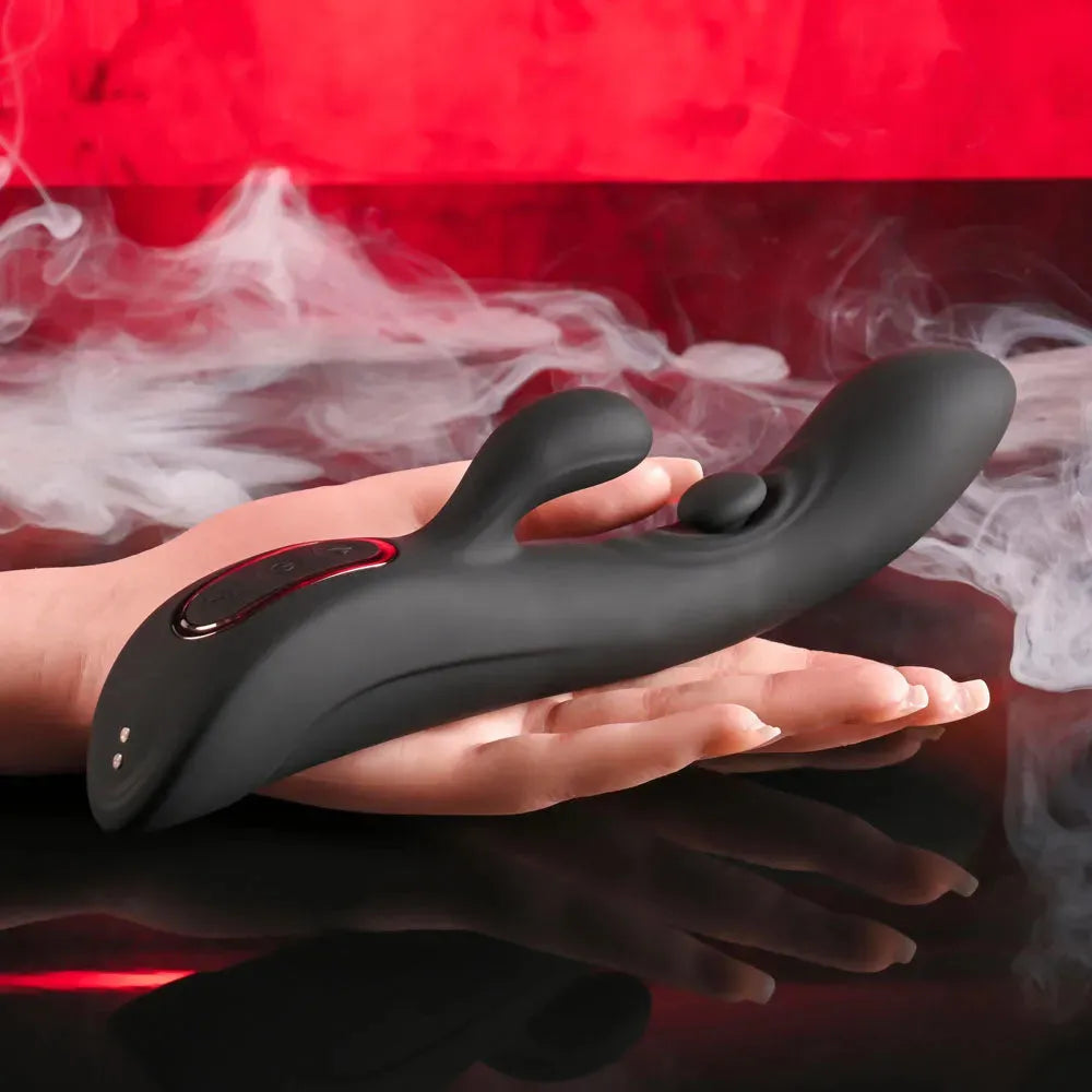 Playboy Pleasure THATS THE SPOT - 23.3 cm USB Rechargeable Rabbit Vibrator with G-Spot Tapper - Take A Peek