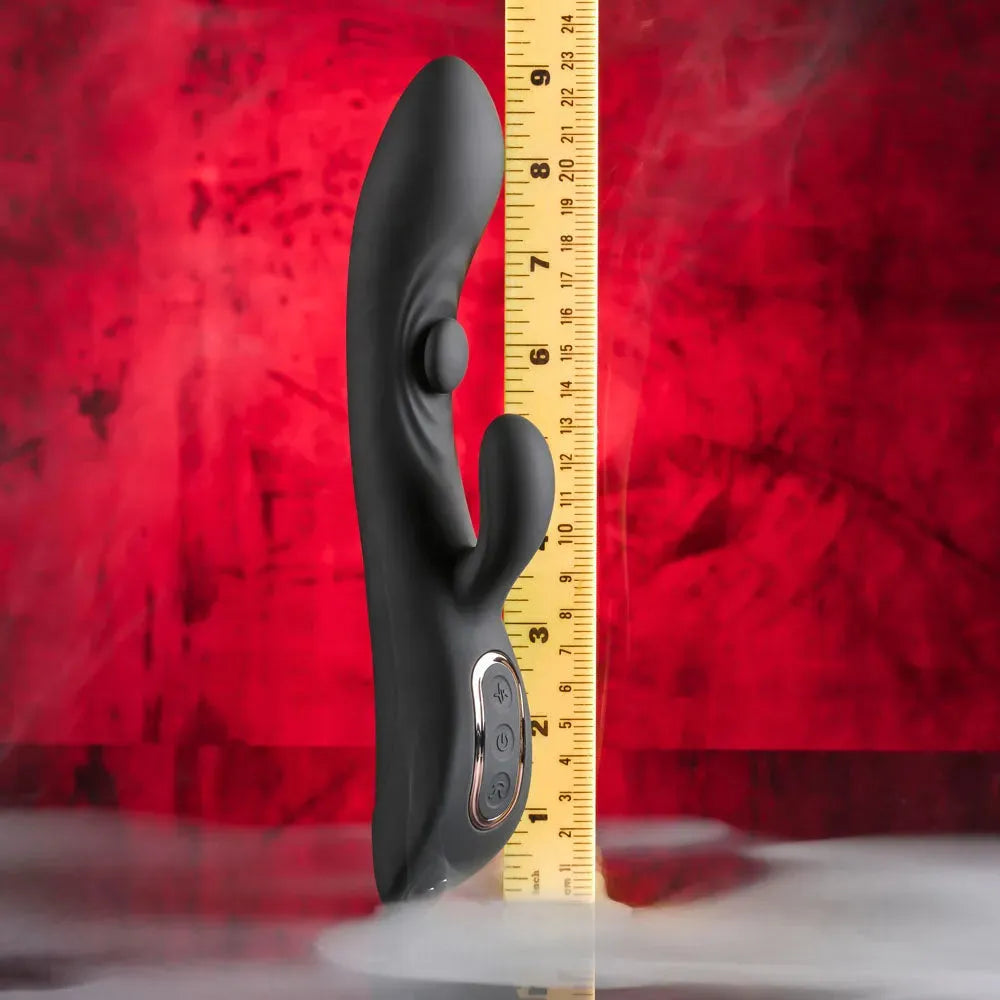 Playboy Pleasure THATS THE SPOT - 23.3 cm USB Rechargeable Rabbit Vibrator with G-Spot Tapper - Take A Peek