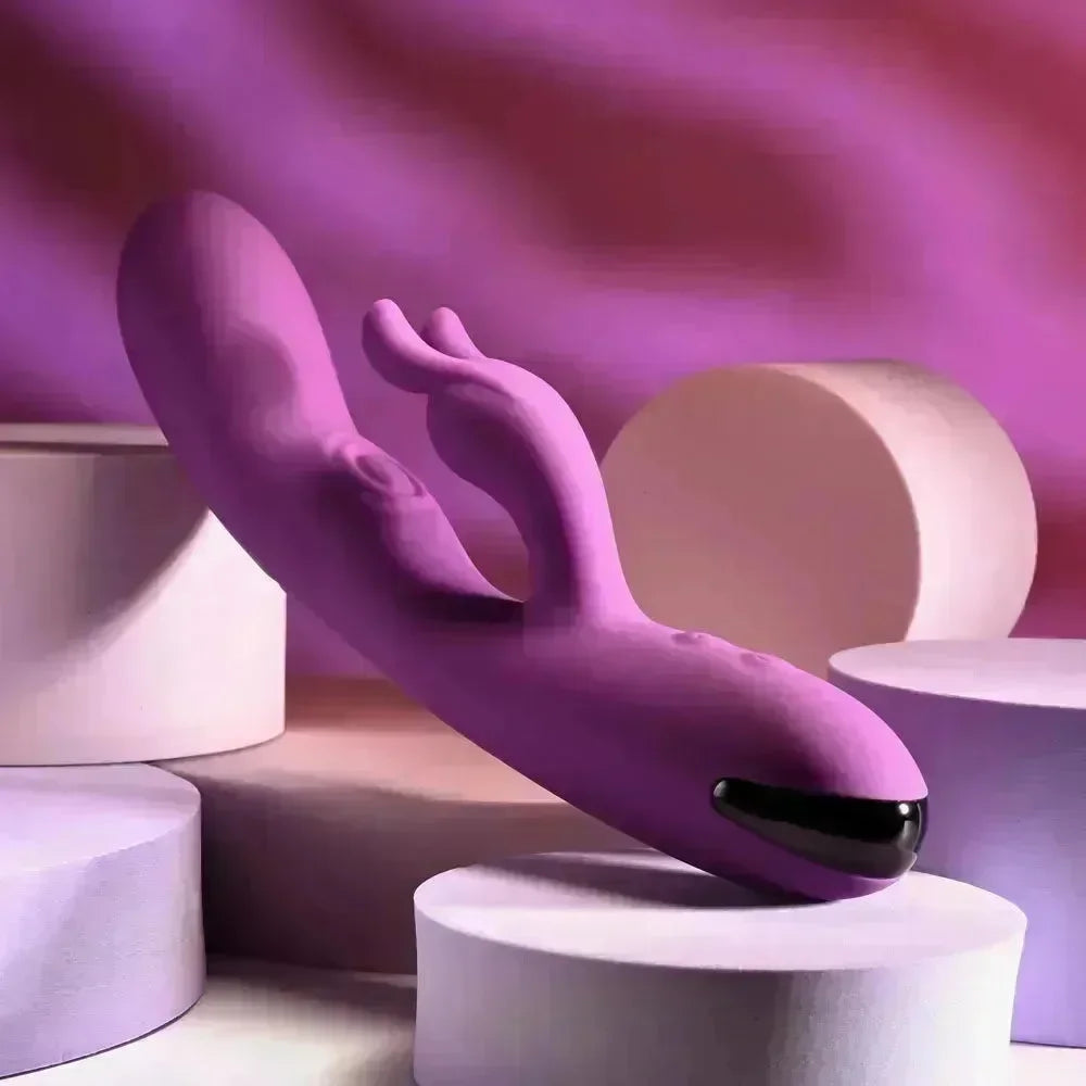 Playboy Pleasure BUSY BUNNY - 22.6 cm USB Rechargeable Rabbit Vibrator with Tapping Shaft - Take A Peek
