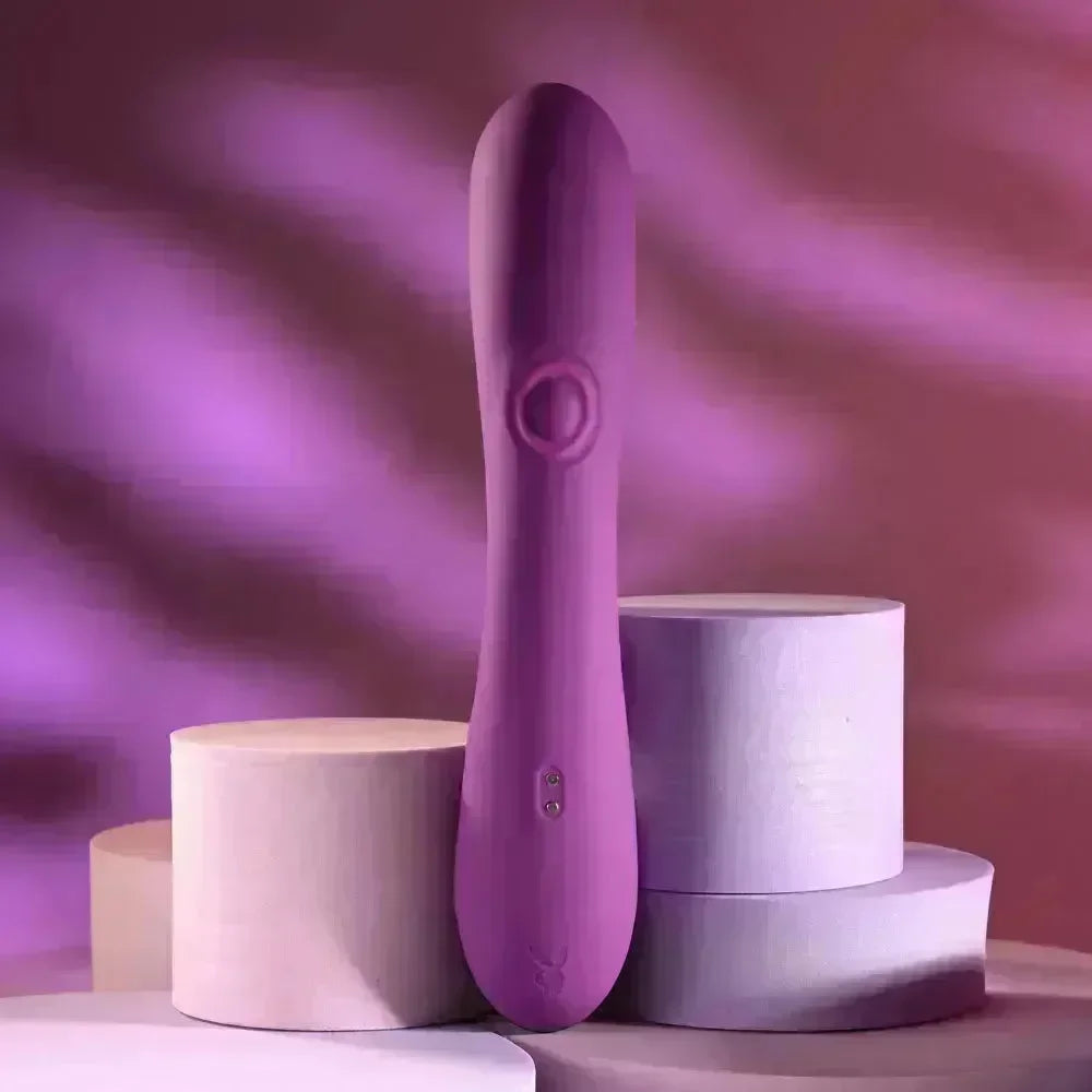 Playboy Pleasure BUSY BUNNY - 22.6 cm USB Rechargeable Rabbit Vibrator with Tapping Shaft - Take A Peek