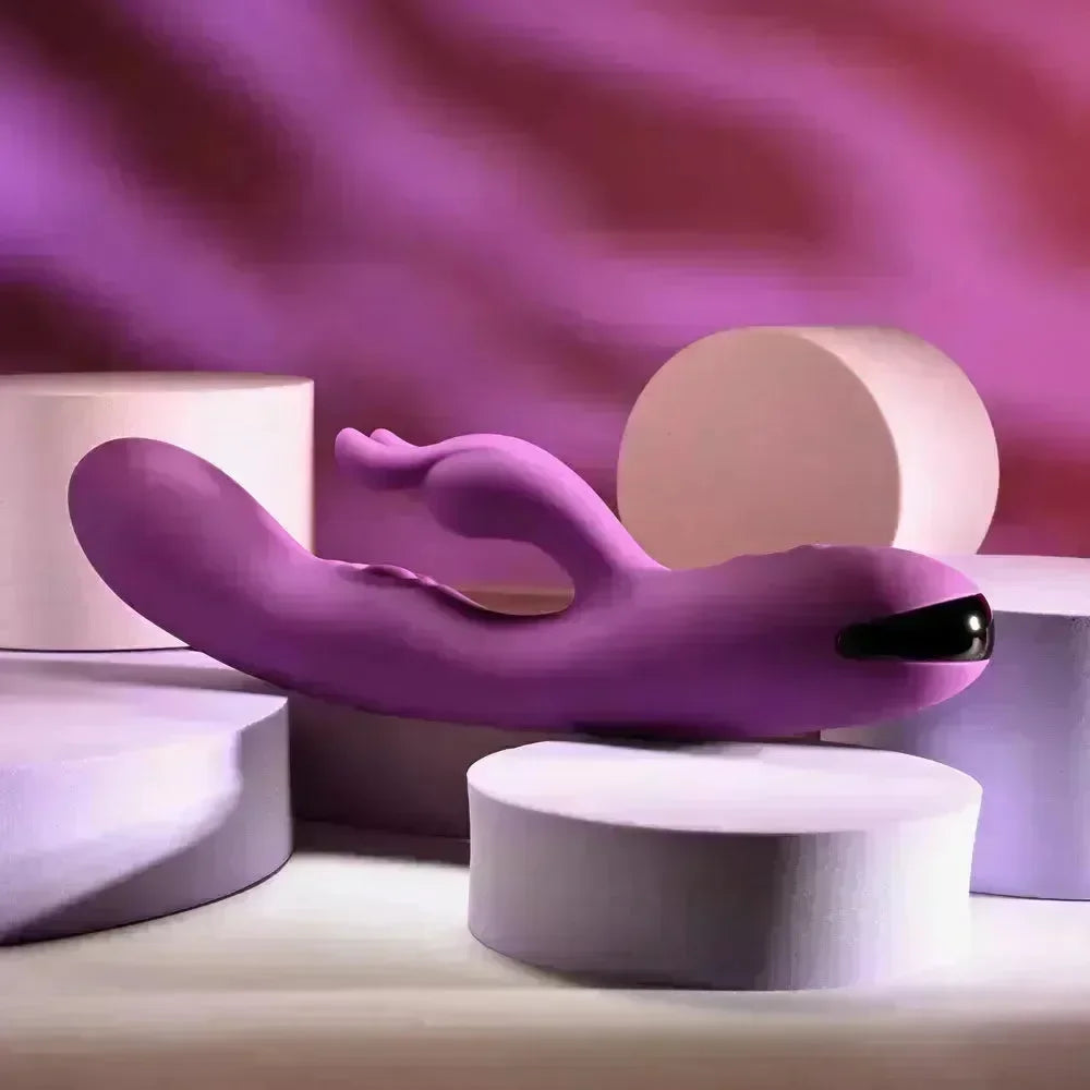 Playboy Pleasure BUSY BUNNY - 22.6 cm USB Rechargeable Rabbit Vibrator with Tapping Shaft - Take A Peek