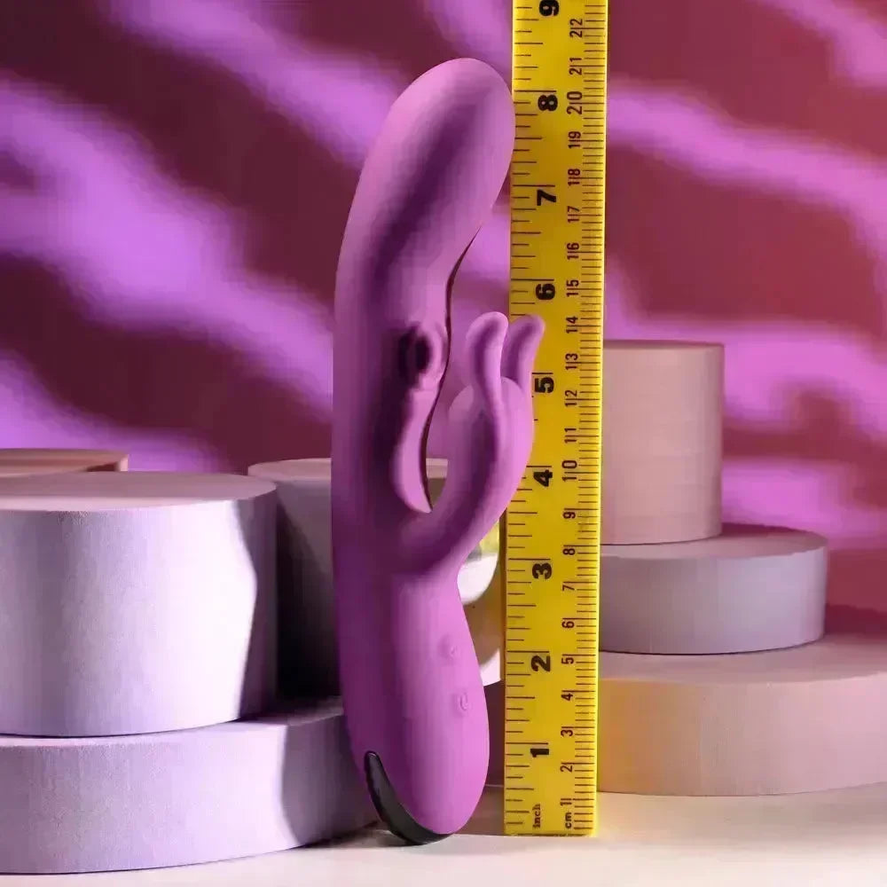 Playboy Pleasure BUSY BUNNY - 22.6 cm USB Rechargeable Rabbit Vibrator with Tapping Shaft - Take A Peek