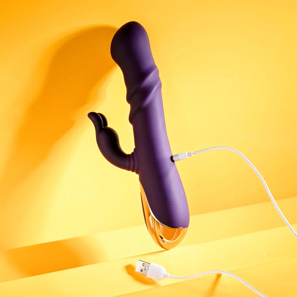 Playboy Pleasure BUNNY PUNCH - 24.4 cm USB Rechargeable Twirling Rabbit Vibrator - Take A Peek