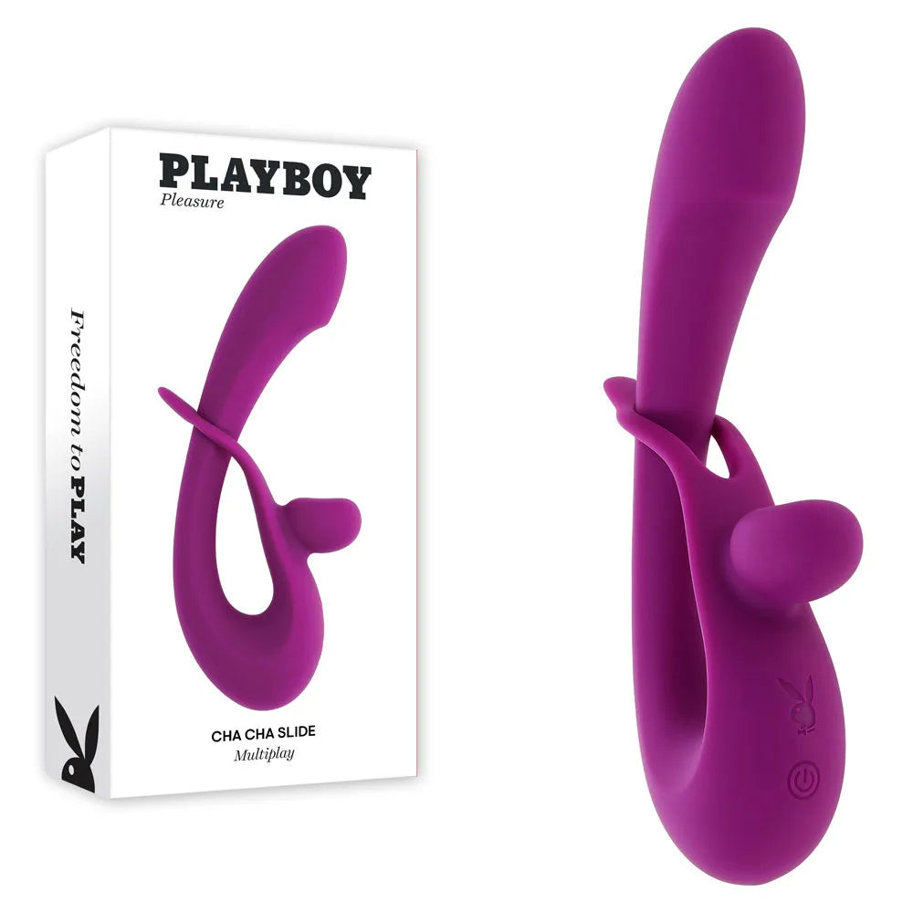 Playboy Pleasure CHA CHA SLIDE - 20 cm USB Rechargeable Rabbit Vibrator - Take A Peek