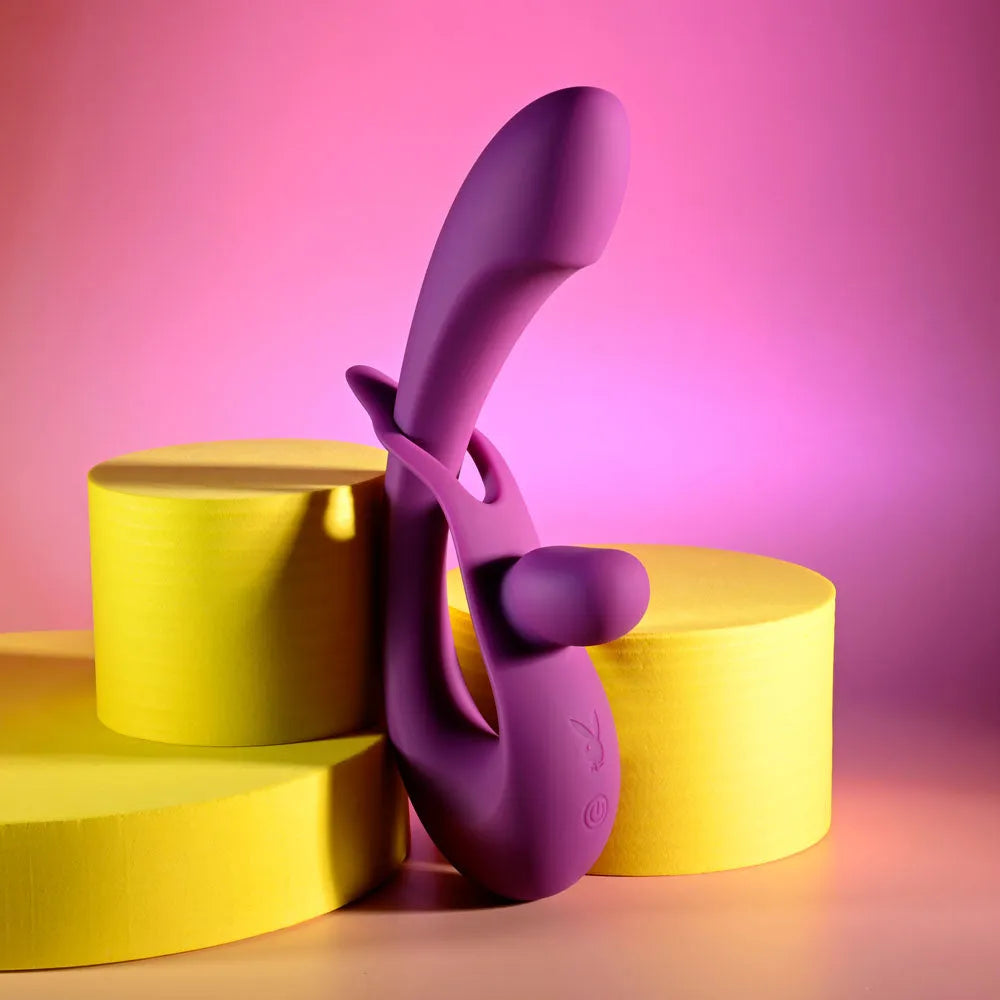 Playboy Pleasure CHA CHA SLIDE - 20 cm USB Rechargeable Rabbit Vibrator - Take A Peek