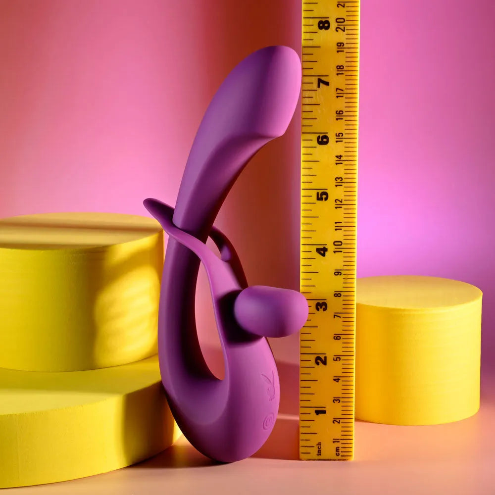 Playboy Pleasure CHA CHA SLIDE - 20 cm USB Rechargeable Rabbit Vibrator - Take A Peek